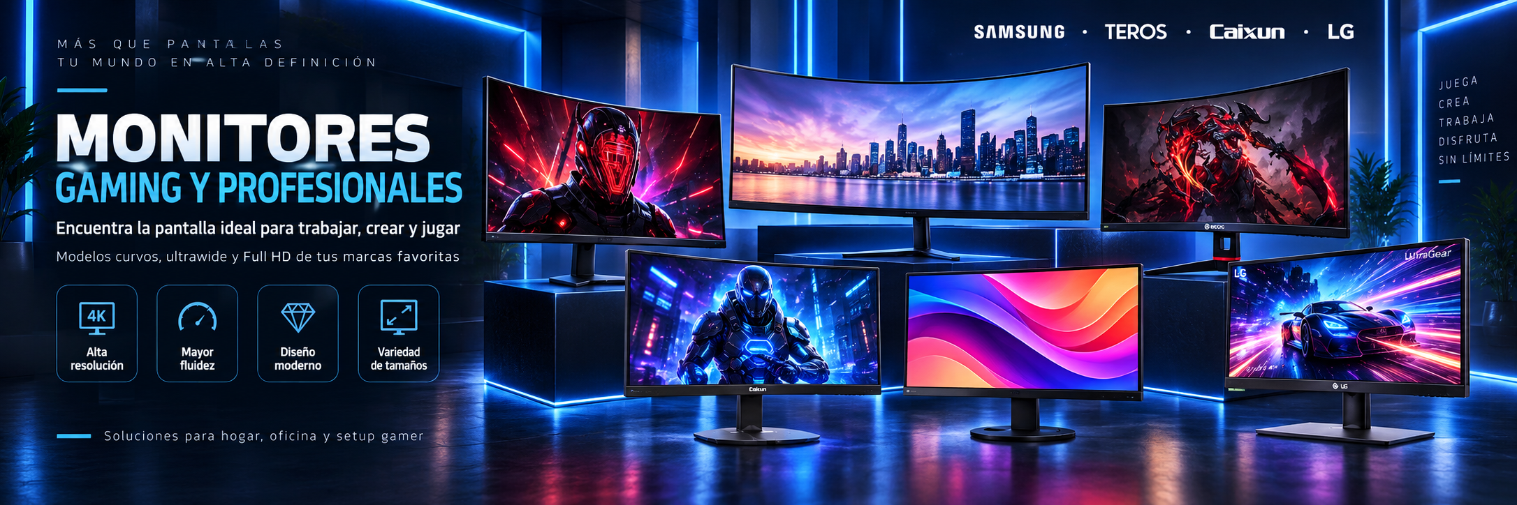 Monitores gaming y profesionales