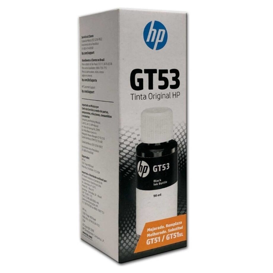 Tinta HP GT53 Negra 1VV22AL Original
