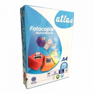 Papel Bond Atlas Multi. T/A4 de 75gr. Empx500